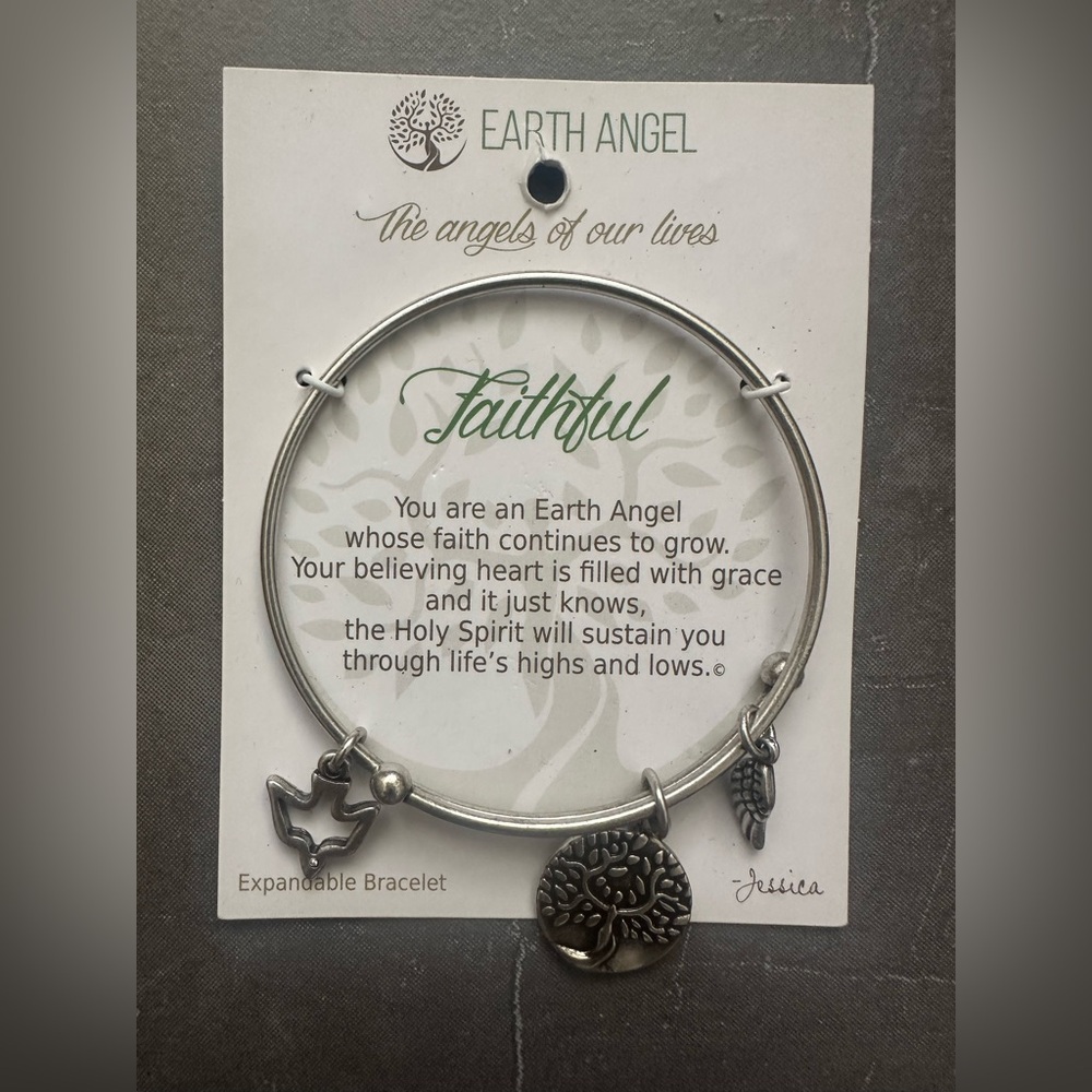 Earth Angel Silver Charm Bracelet